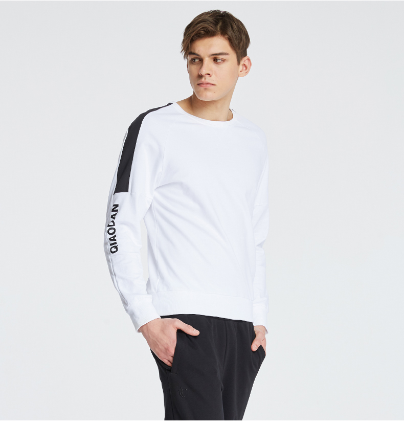 乔丹服装男装长袖春季新款运动上衣圆领针织套头衫男运动卫衣xwd