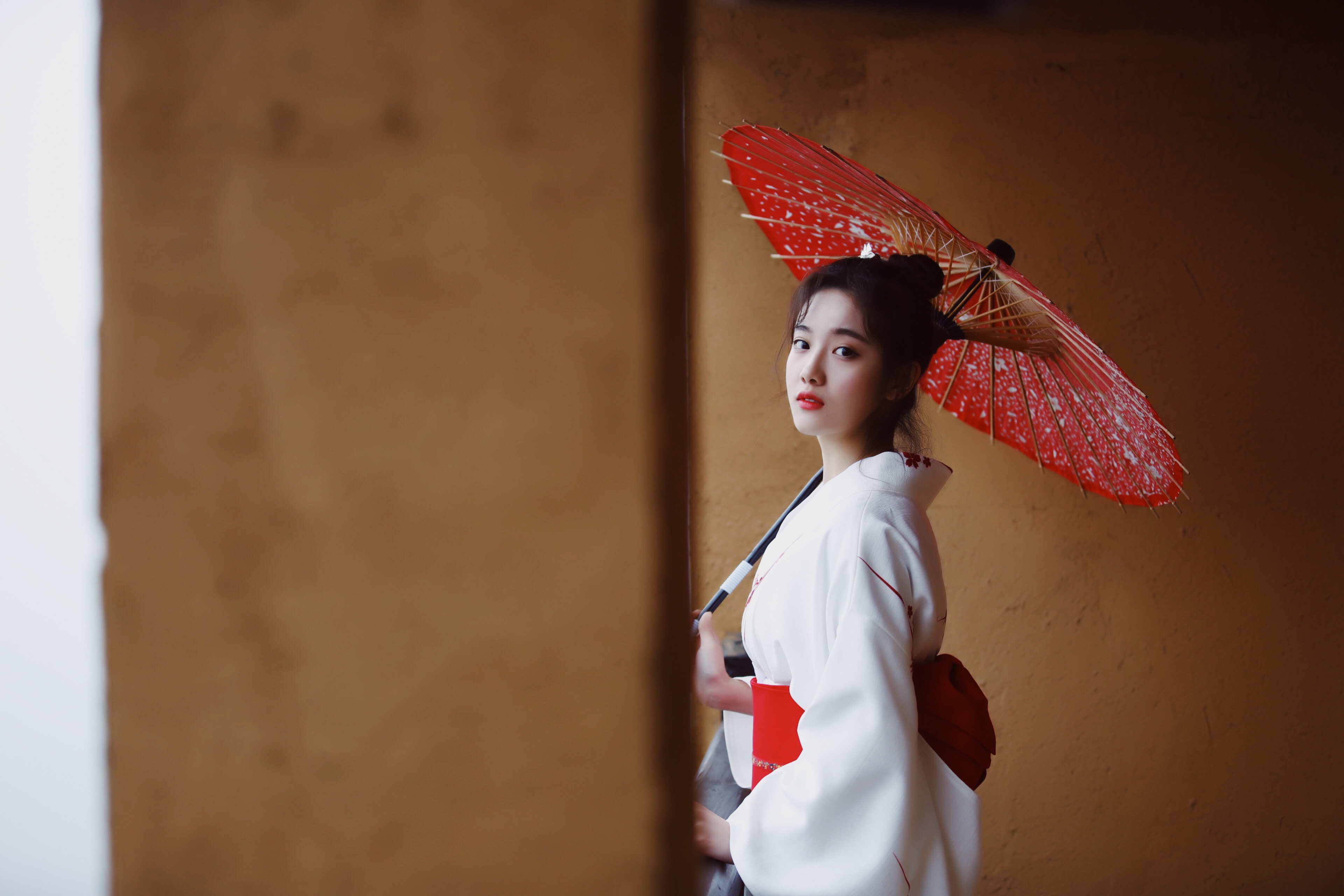 新款式日式和风浴衣可爱文艺复古少女连衣裙白色樱花改良和服定制款