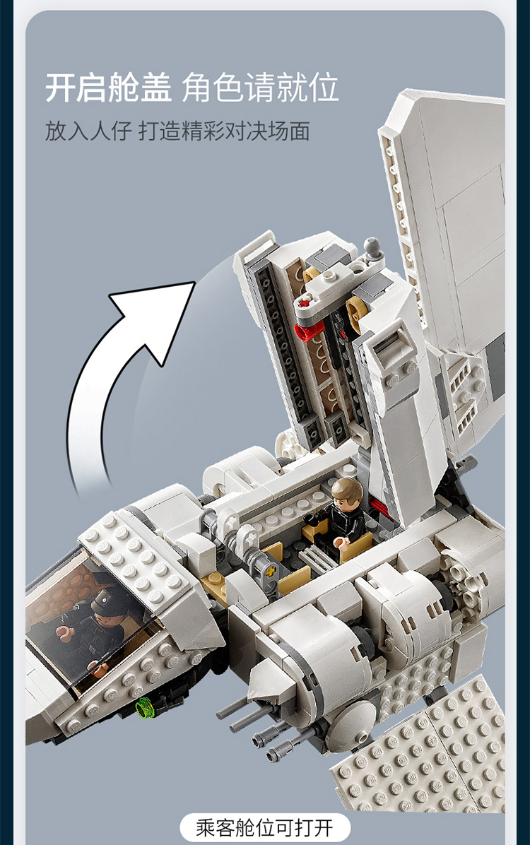 lego乐高星球大战系列帝国穿梭机75302玩具拼插积木9男孩女孩生日礼物