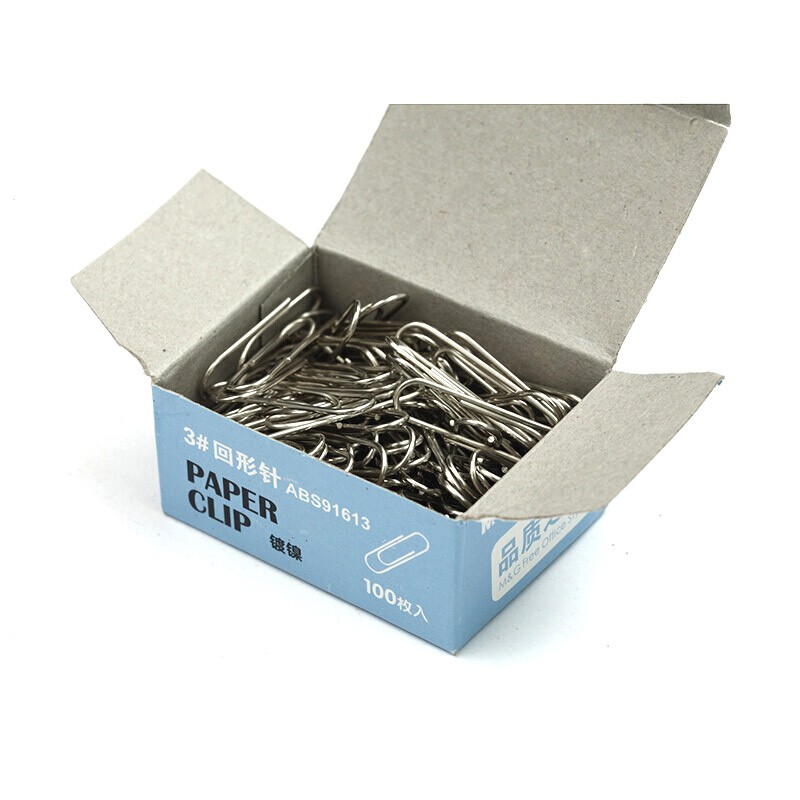 晨光mgabs91613纸盒装回形针3号曲别针30盒单位件