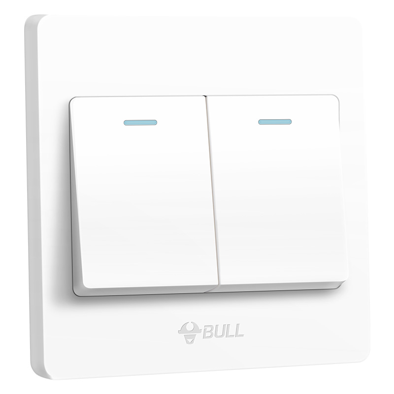 公牛(bull)公用设施相关产品无 bull 开关墙壁面板 二开单控开关(tl)
