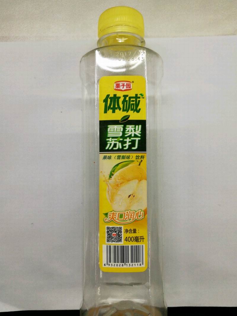 栗子园体碱雪梨苏打水400ml