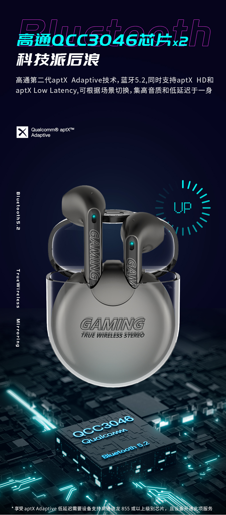 edifier/漫步者 hecate gm5 宇宙灰 游戏真无线蓝牙耳机超长待机续航