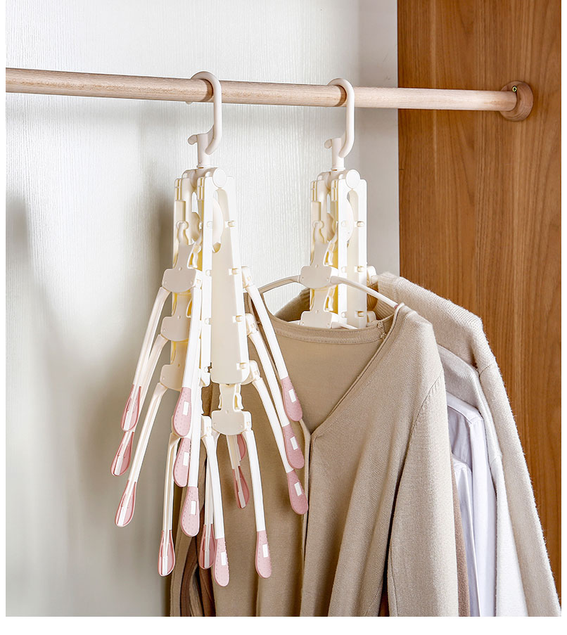 宿舍阳台简约现代晾衣架折叠家用收纳衣服架子旋转衣挂架洗晒用品衣架