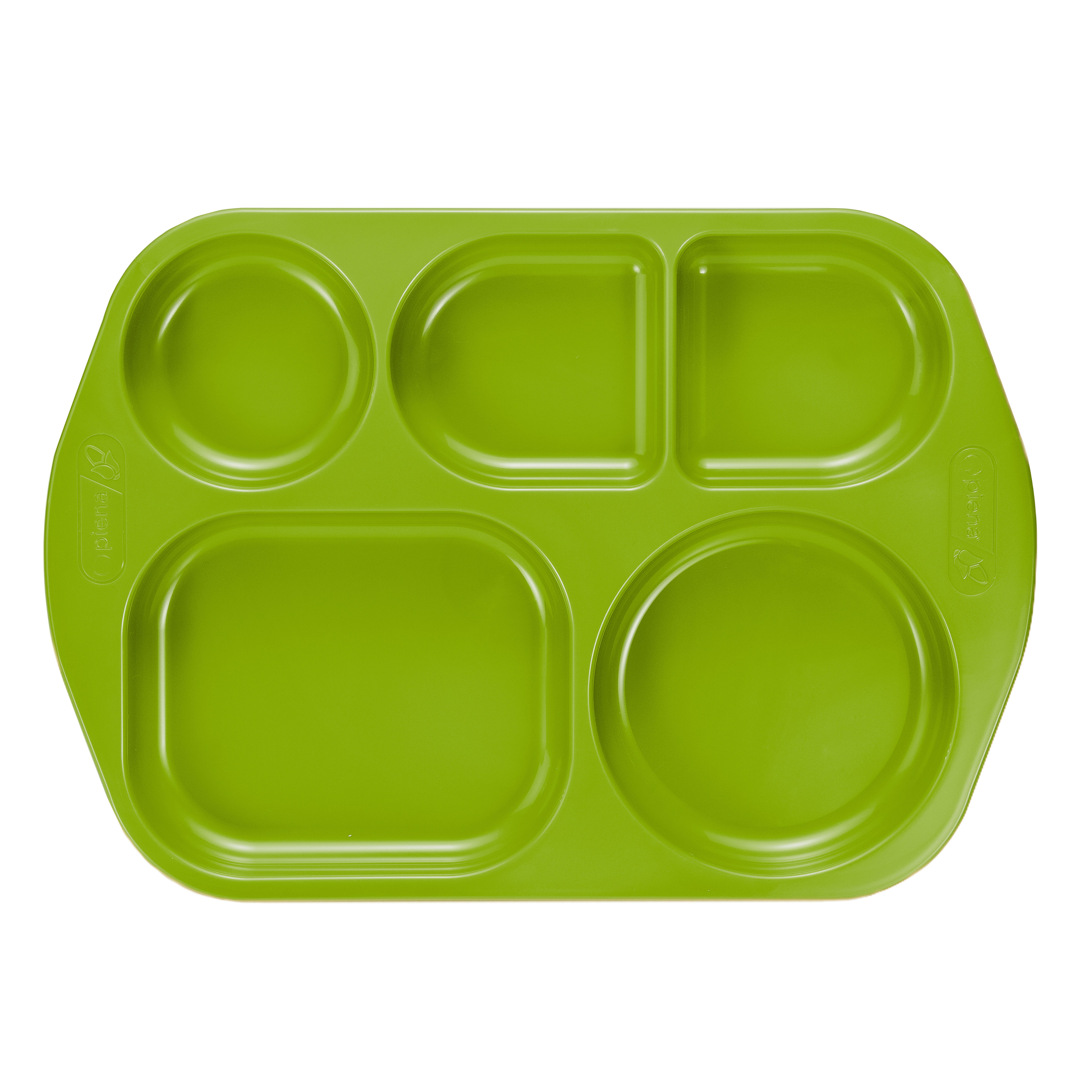 韩国原装进口piena培安纳儿童玉米餐具分格餐盘子宝宝餐具绿色