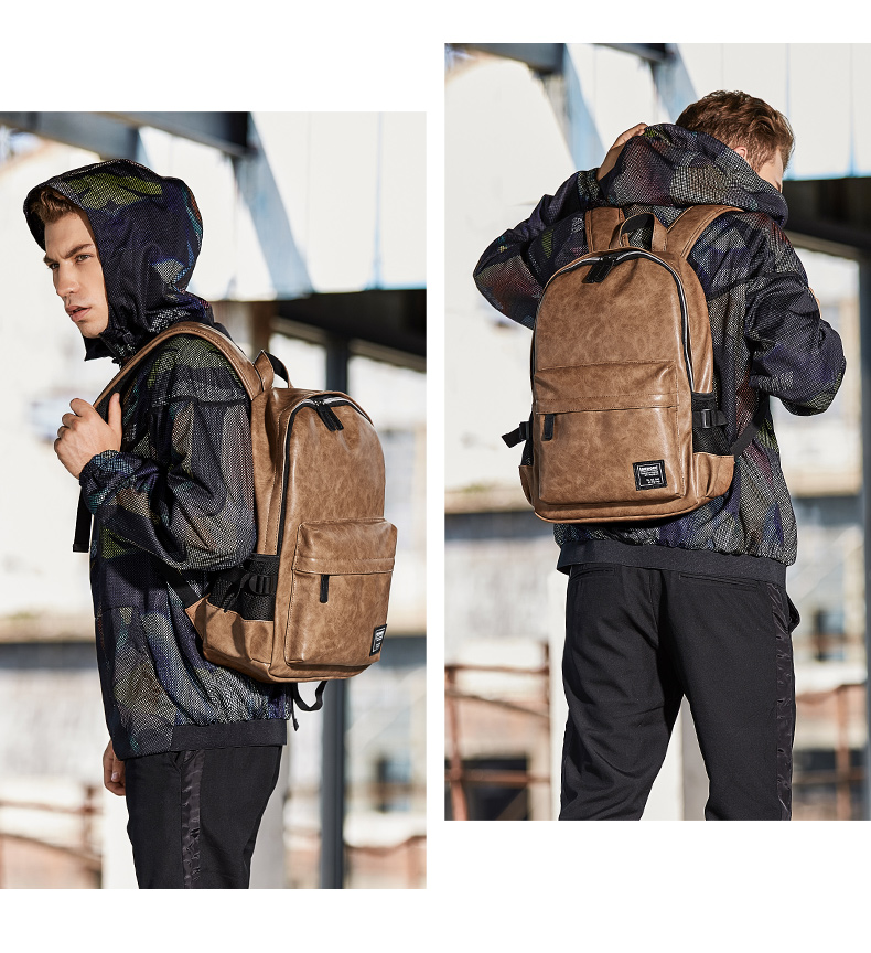 texwood背包男时尚潮流男士双肩包韩版休闲旅行包青年大容量书包