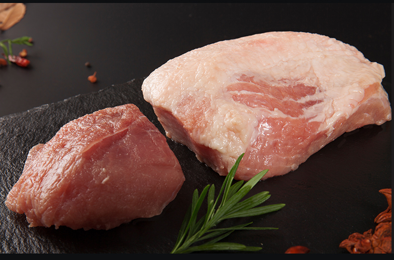 得利斯欧得莱黑山猪带膘里脊肉500g生肉新鲜整肉冰鲜土猪肉瘦肉