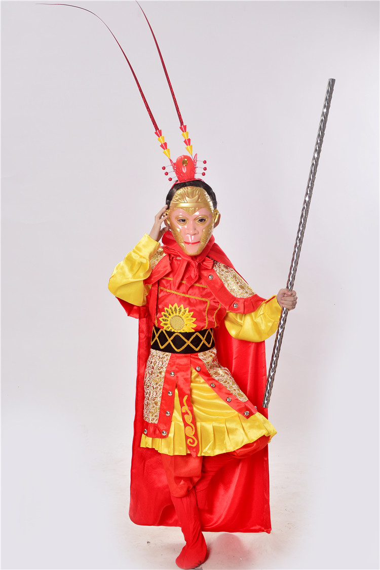 opzc女士套装 孙悟空衣服齐天大圣套装儿童西游记演出服美猴王道具