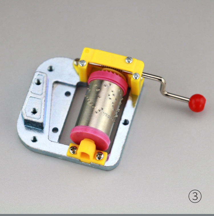 鱼丸创意礼品 18音手摇diy组装音乐盒diy八音盒机芯创意生日送男生