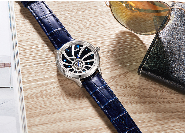 劳士顿rosdn全自动手表男士机械表梦想者系列星空元素时尚腕表国产