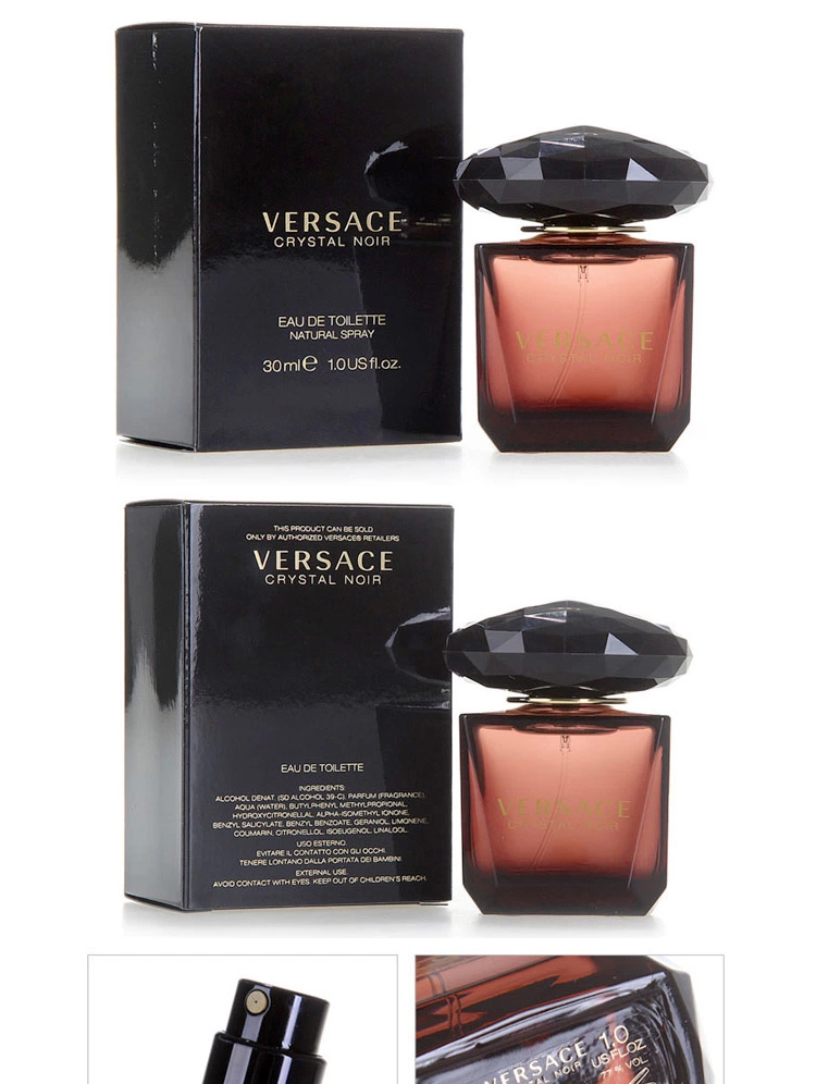 versace范思哲黑钻星夜水晶女士香水淡香水90ml花果香调