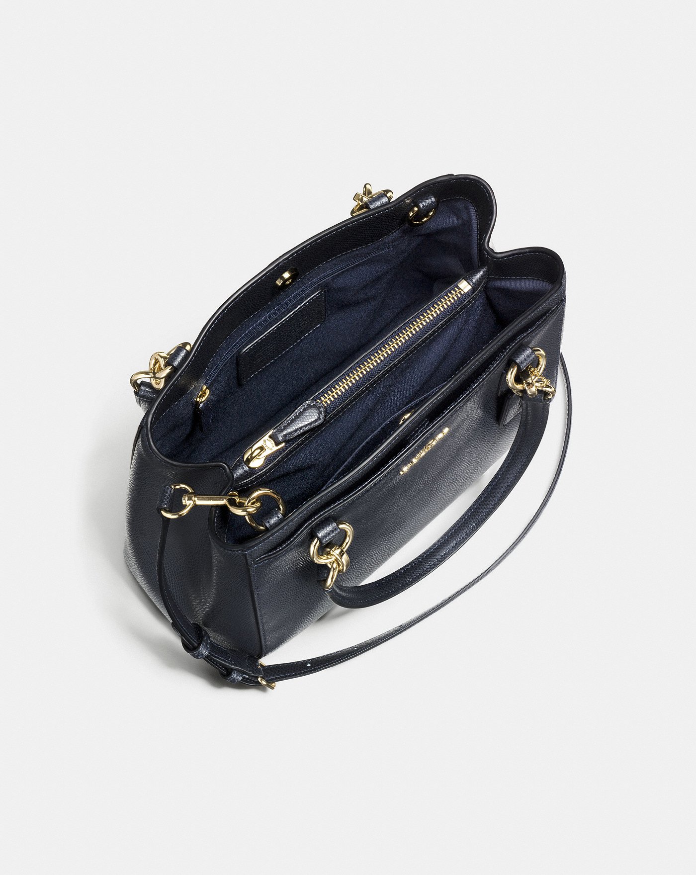 【直营】蔻驰(coach)minetta系列拉链款十字纹皮革杀手包拉链牛皮单肩