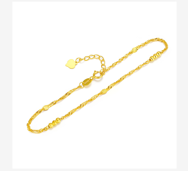 周大生18k黄金手链定价金手链女款au750新品浪漫手链自戴送女友精美