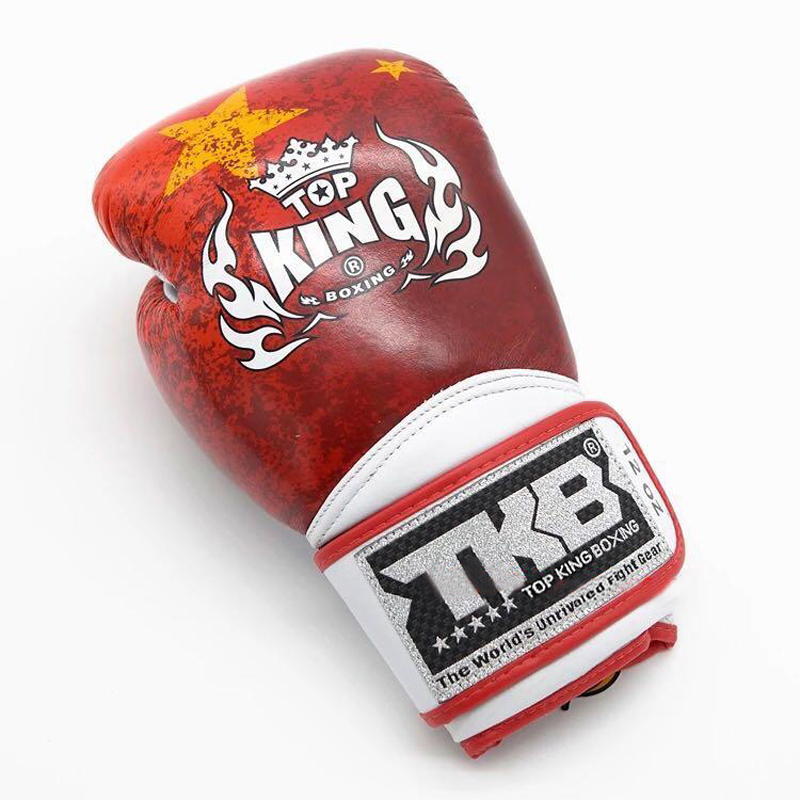 泰国正品tkbtopking拳套topking蟒蛇泰拳拳击手套银白色10oz