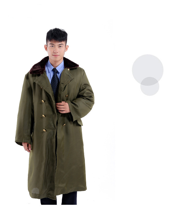 军大衣活套马裤呢棉大衣冷库大衣防寒棉衣内胆可拆卸黄大衣
