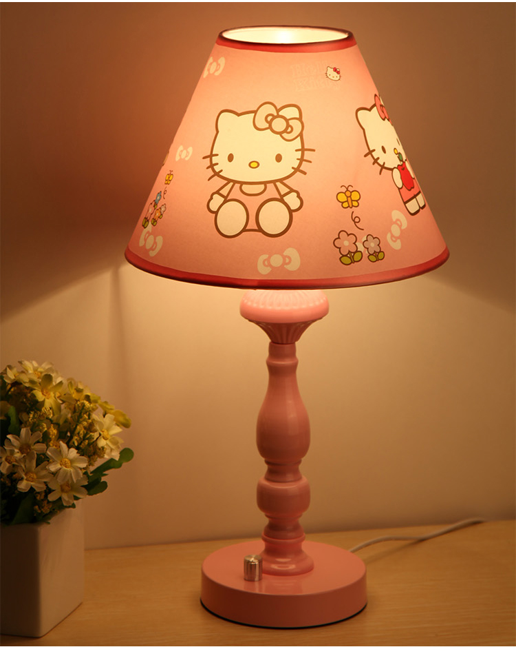新款粉色女孩公主灯卧室书房间灯hellokitty凯蒂猫儿童灯原创led12w