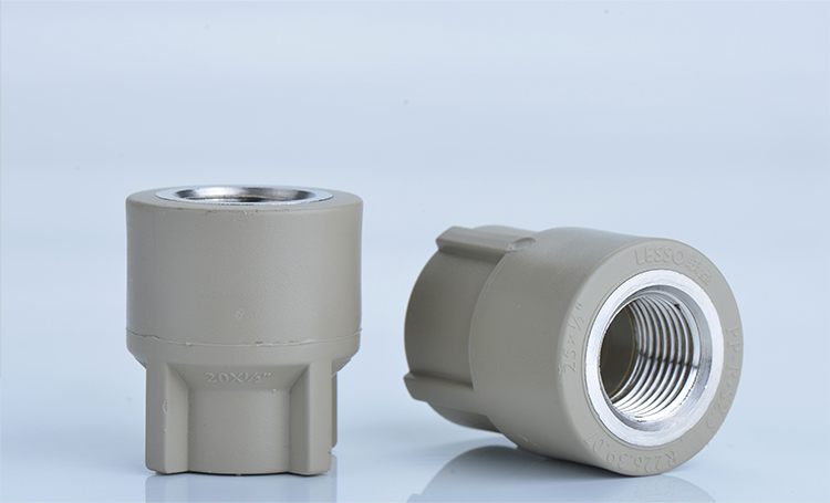 联塑ppr内丝直通加厚热水管冷热水管接头配件管件白色204分12单位个