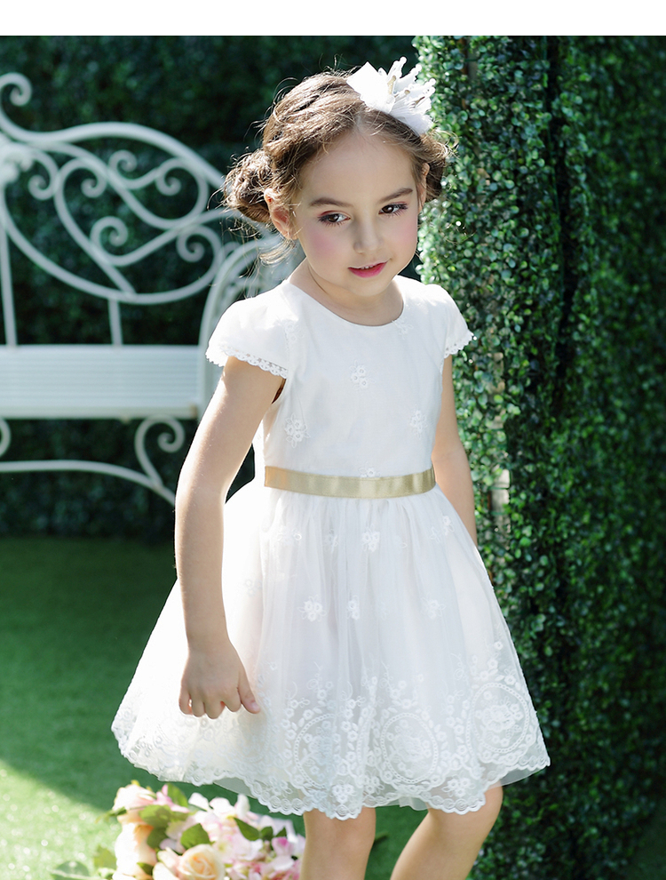 osa小女孩裙子蕾丝公主裙淑女气质甜美女童连衣裙夏装童装