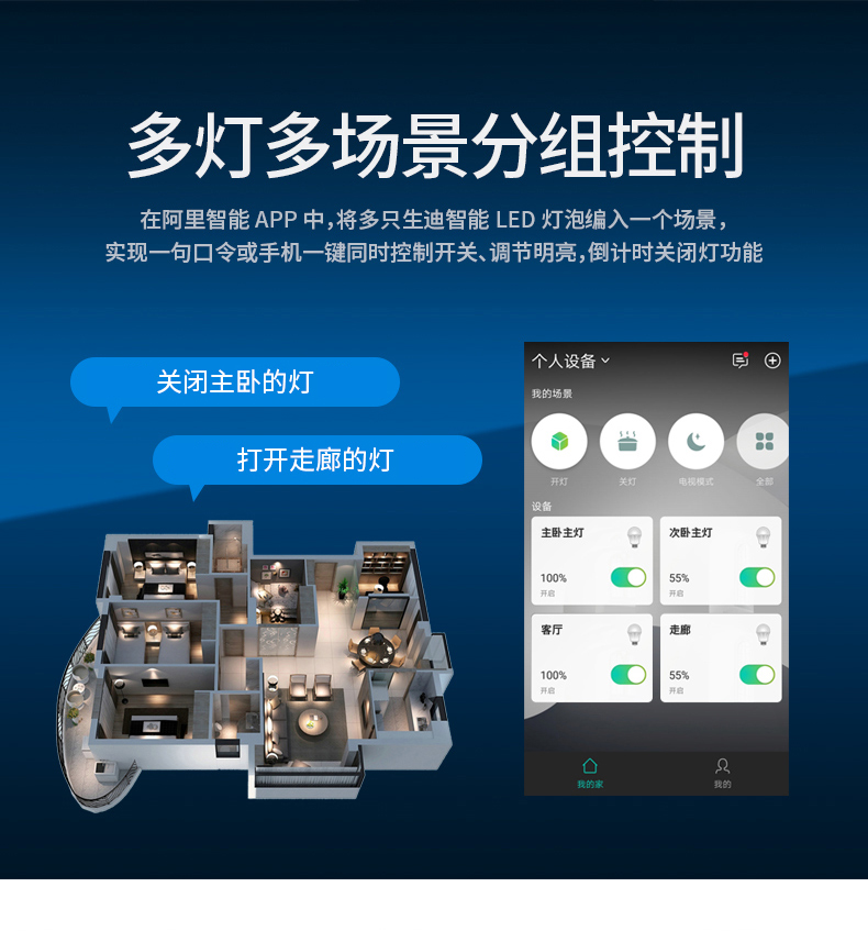 自营 sengled生迪智能led球泡灯 wifi智能灯泡语音控制无线远程控制
