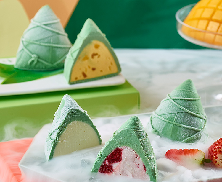 元祖端午粽子礼盒冰淇淋粽子雪龙粽8入盒门店配送粽子礼盒