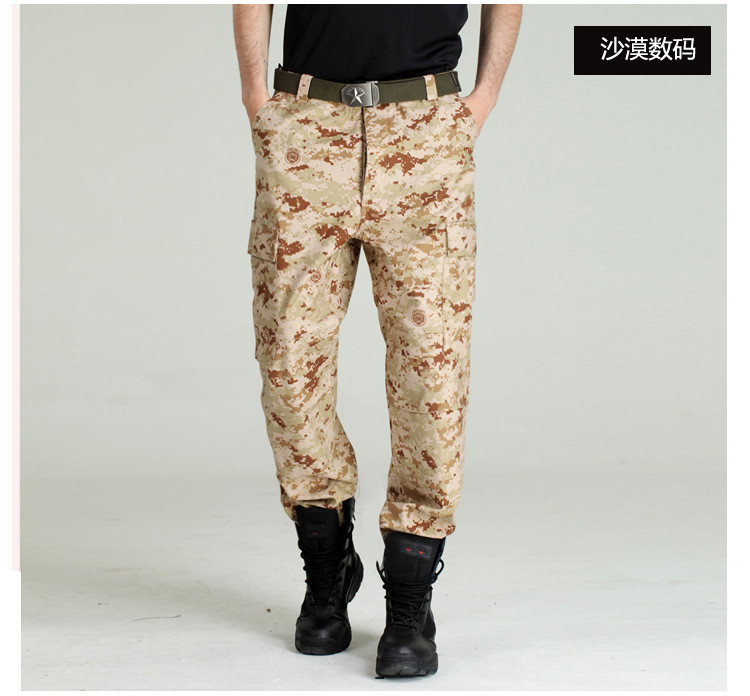 军迷服饰宽松大码嘻哈街舞裤acu色休闲裤工装迷彩裤男
