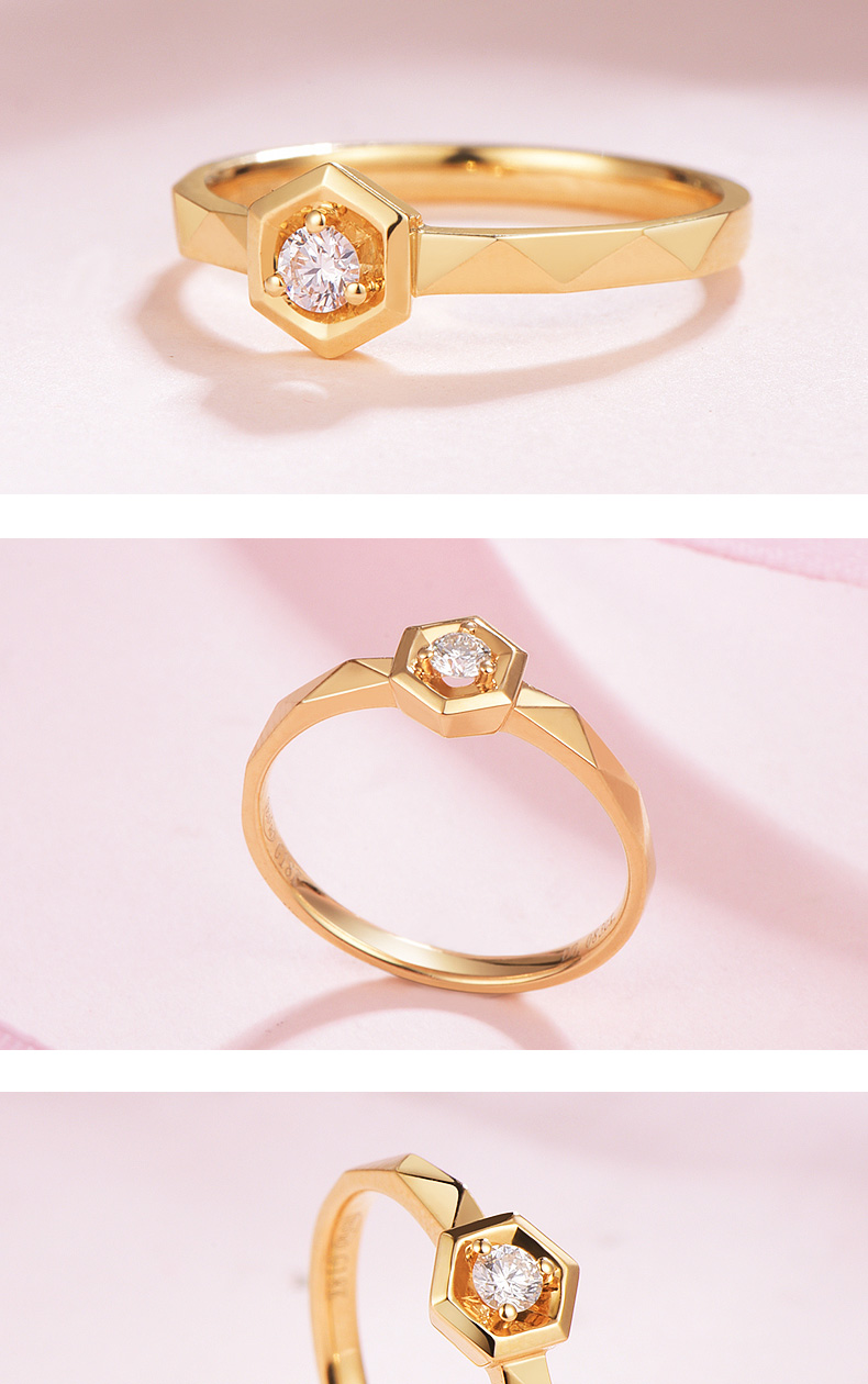 leysen1855莱绅通灵珠宝玛丽皇后钻石戒指18k金结婚钻戒女戒婚戒求婚