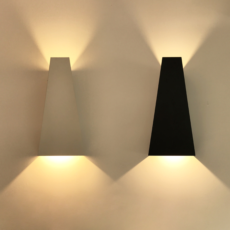 led简约客厅装饰灯北欧现代简约时尚创意梯形楼梯壁灯床头墙壁灯