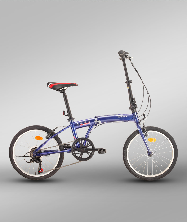 maserati玛莎拉蒂折叠自行车20寸变速车成人大童男女学生骑行单车