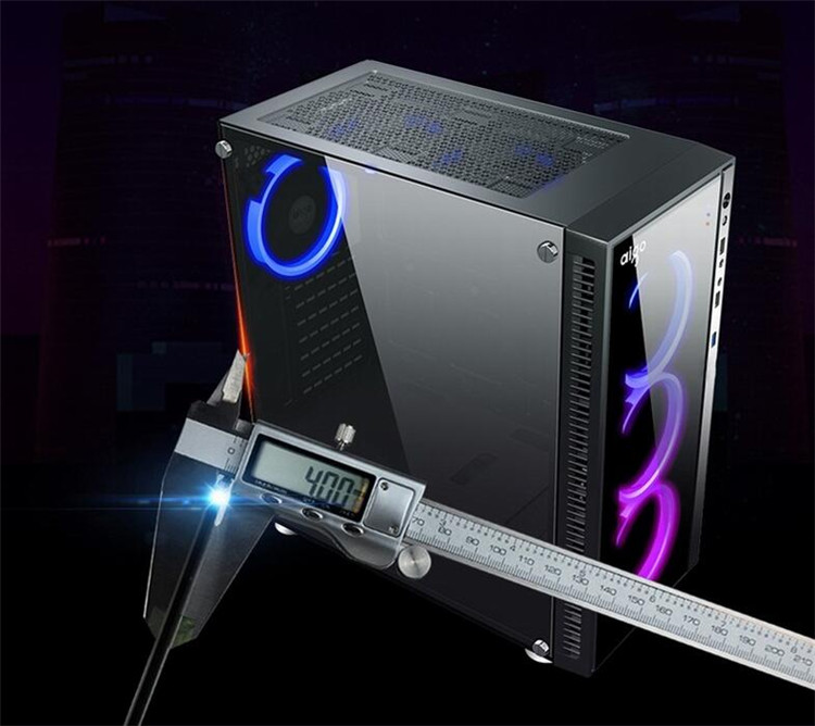爱国者diy电脑主机机箱 全透玻璃分体式水冷机箱 炫影2