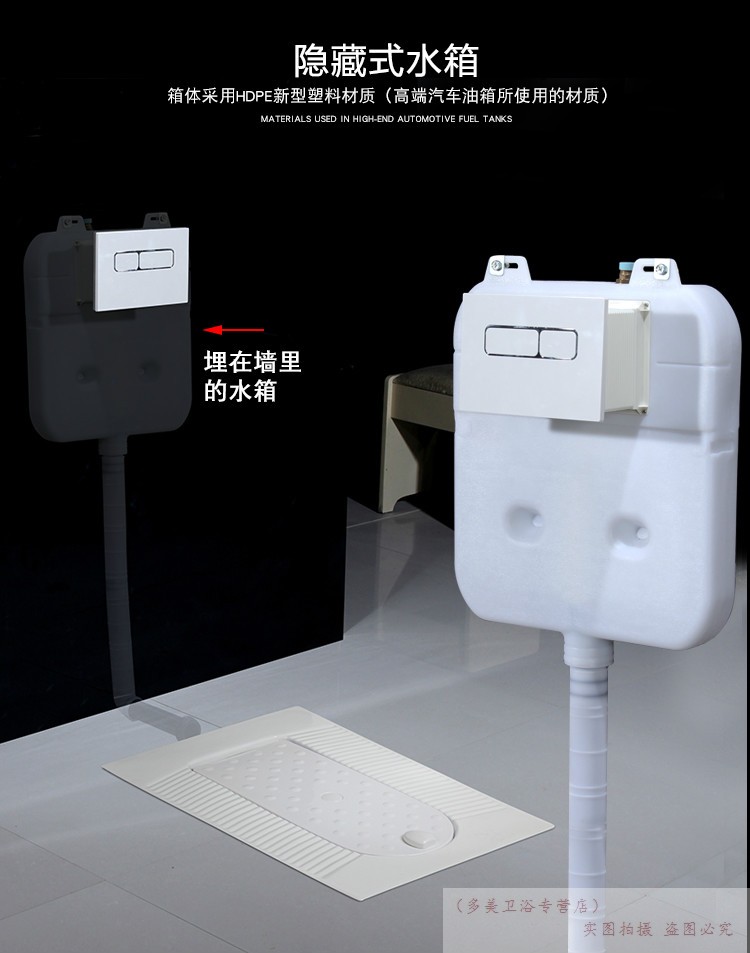 新款带盖子家用蹲便器防臭蹲坑式带盖板翻盖式陶瓷大便器厕所水箱整套