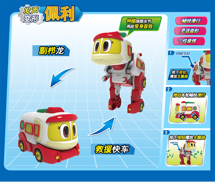 灵动创想(ldcx)动漫周边5909 帮帮龙 发声变形系列-佩利 5909【价格