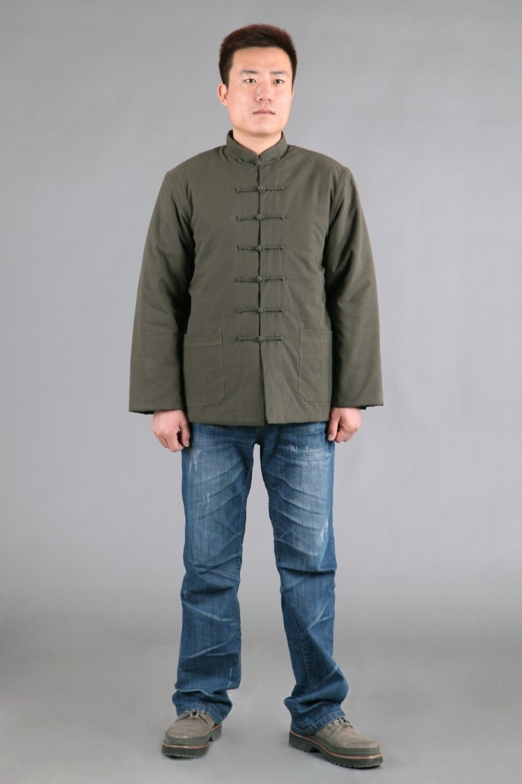 mtiny中式老年民族装棉老粗布短款唐装男士棉袄棉衣长袖冬装加厚棉服