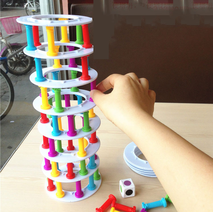 萌穗桌面游戏 儿童比萨塔叠叠高平衡益智玩手眼协调亲子互动趣味桌游