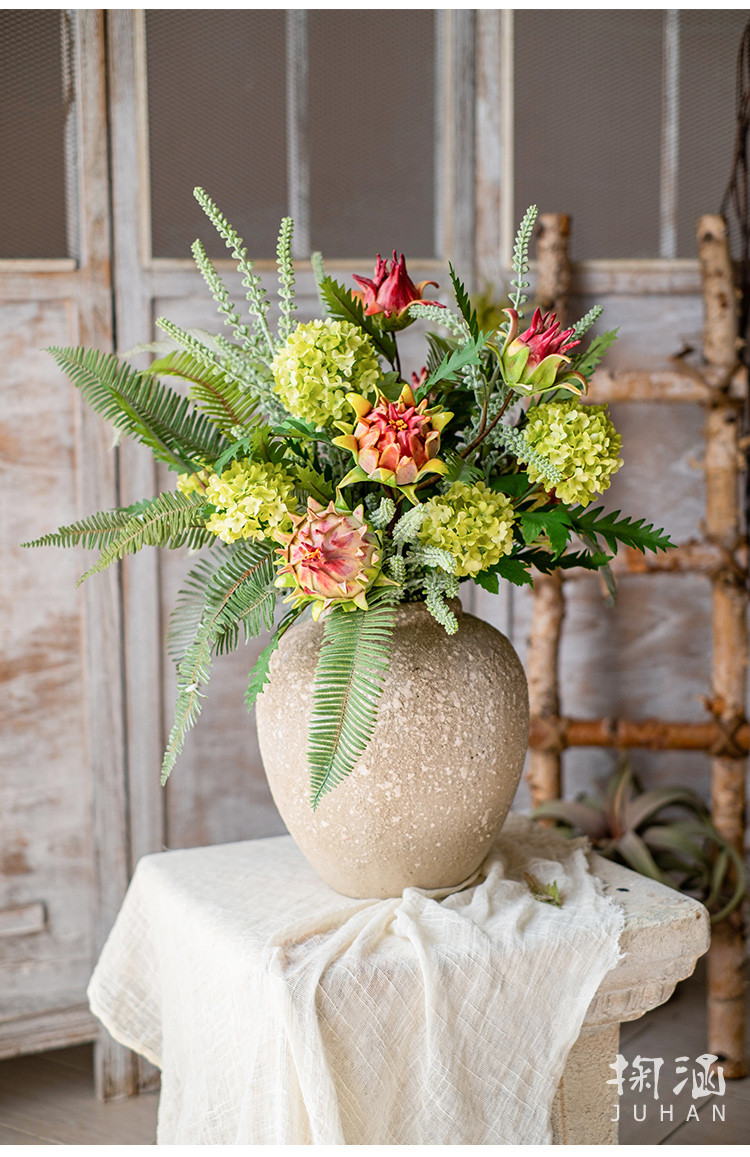 掬涵华胥梦仿真花束装饰绣球花艺手捧花客厅餐厅家居装饰干花摆件
