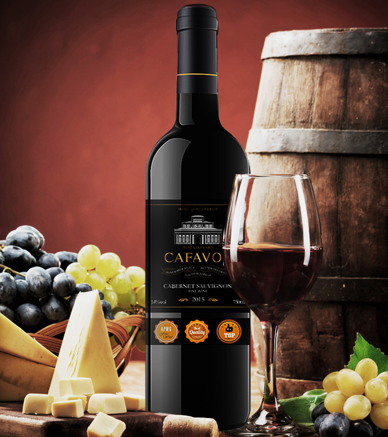 澳大利亚原瓶原装进口加富赤霞珠干红葡萄酒750ml单支装