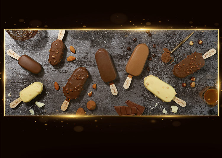 梦龙白巧克力坚果口味冰淇淋多只装325g5支装