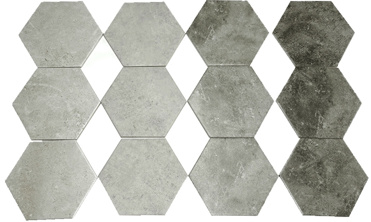 工业灰色渐变水泥砖六角砖异型八角砖仿古砖简约现代异型艺术瓷砖壹德