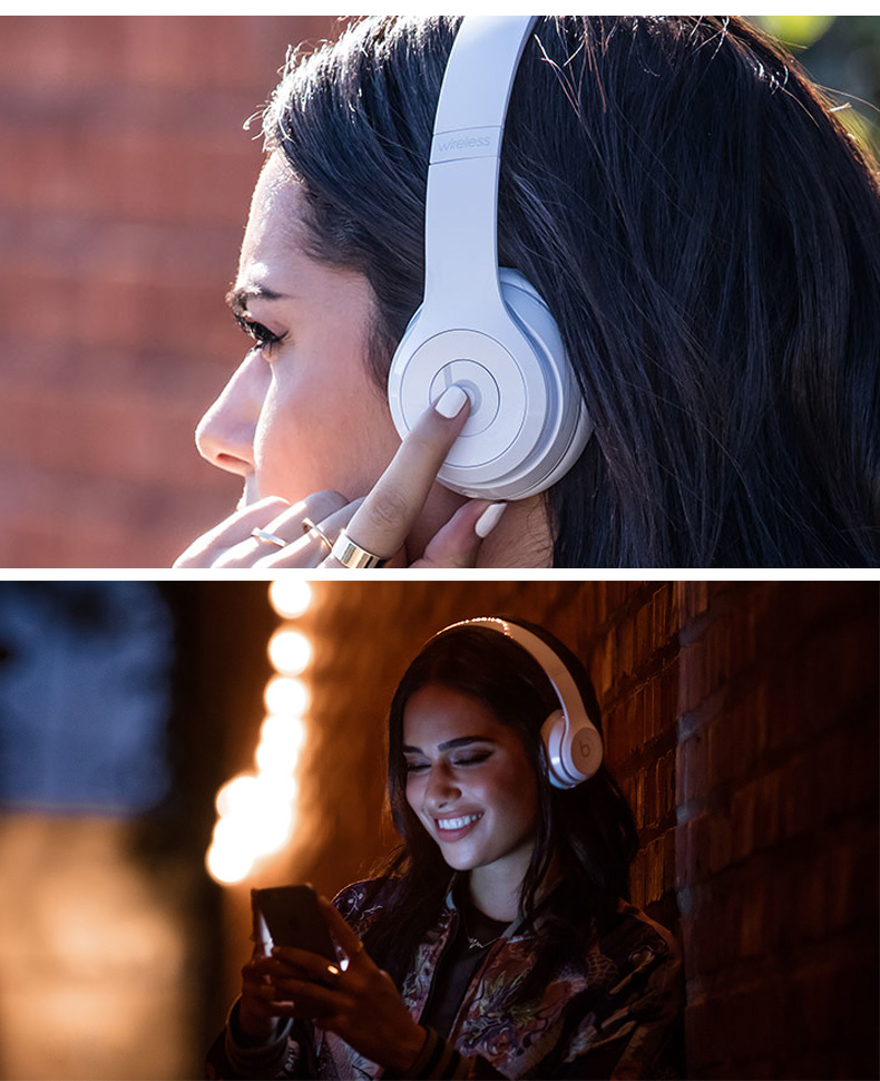 beatssolo3wireless头戴式耳机无线耳机玫瑰金色mnet2paa