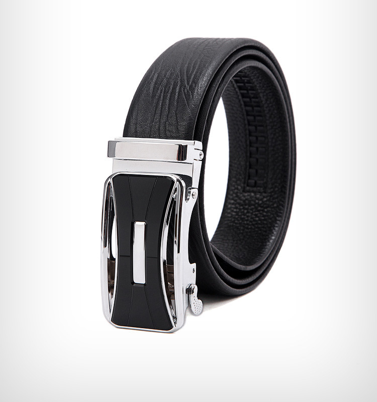 贝尔beier2018新品头层牛皮无缝拼接自动扣皮带男式真皮腰带