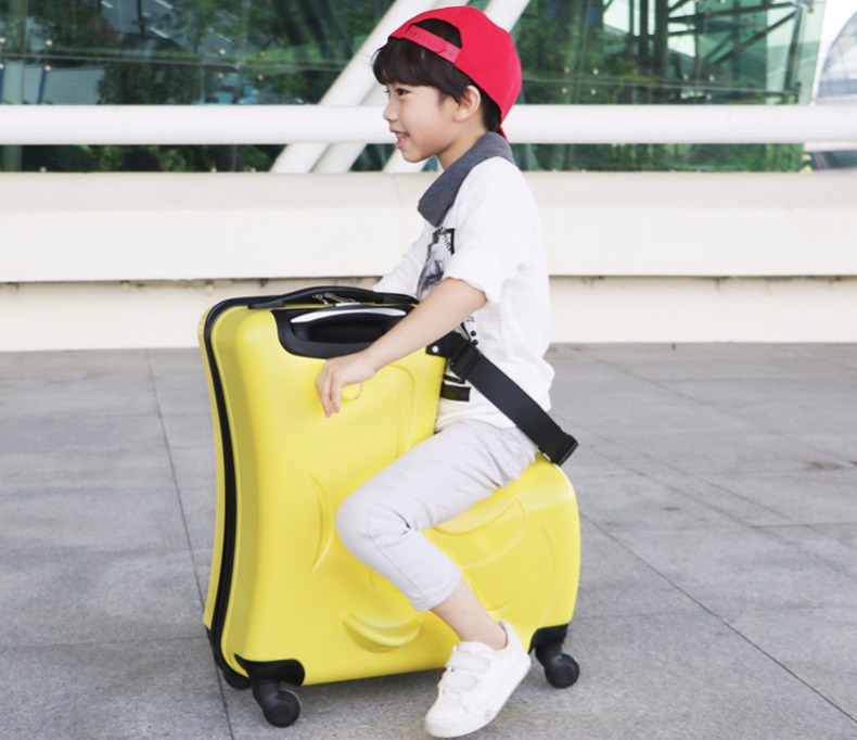 儿童行李箱可坐可骑拉杆箱小孩万向轮宝宝皮箱子卡通女旅行箱包男