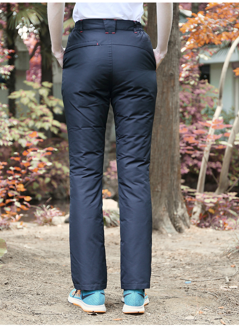 uaisi白鹅绒2020女士羽绒裤加厚外穿保暖棉裤大码加绒长裤情侣裤