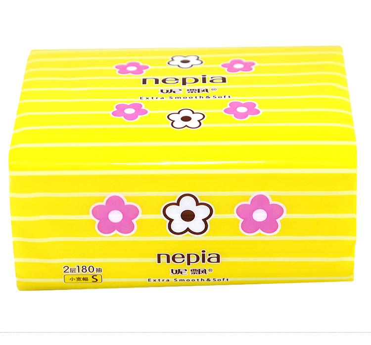 妮飘小花经济型抽纸餐巾纸 婴儿用纸纸巾卫生纸餐巾纸180抽*18包