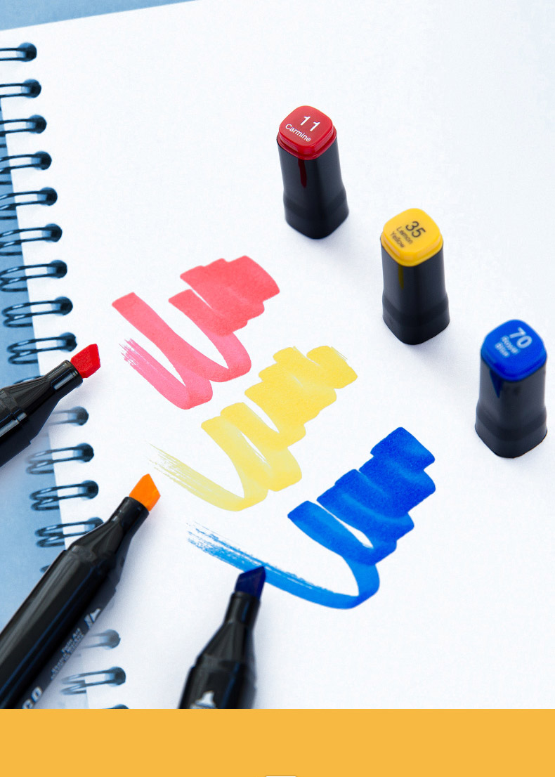 乐缔绘画工具ld-80 乐缔马克笔套装水彩笔绘画笔酒精性双头水性速干