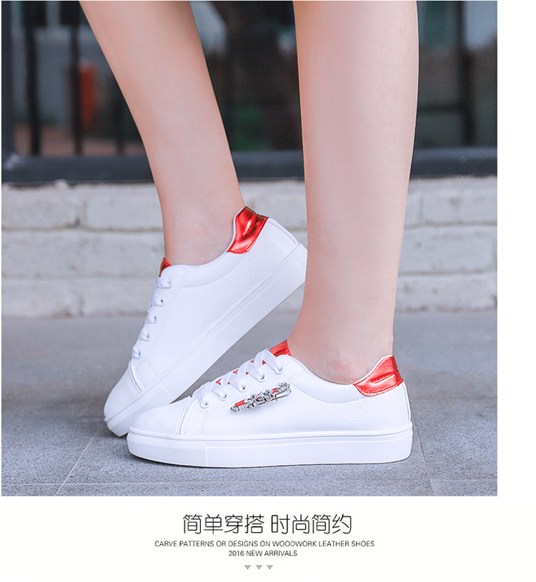 女生白色鞋子2017新款百搭韩版女冬鞋处理反