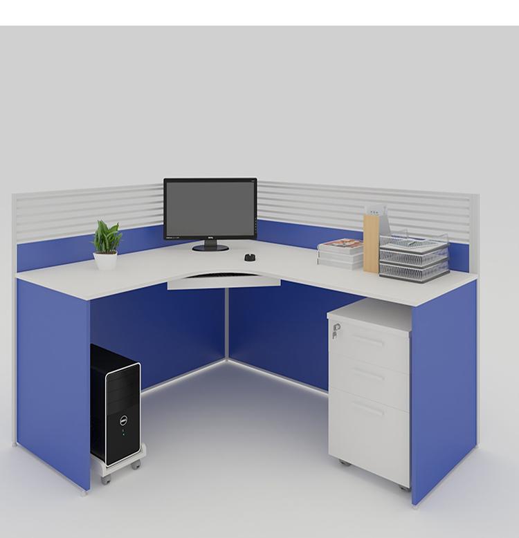 万保电脑桌办公家具屏风办公桌现代简约l型屏风工作位电脑桌