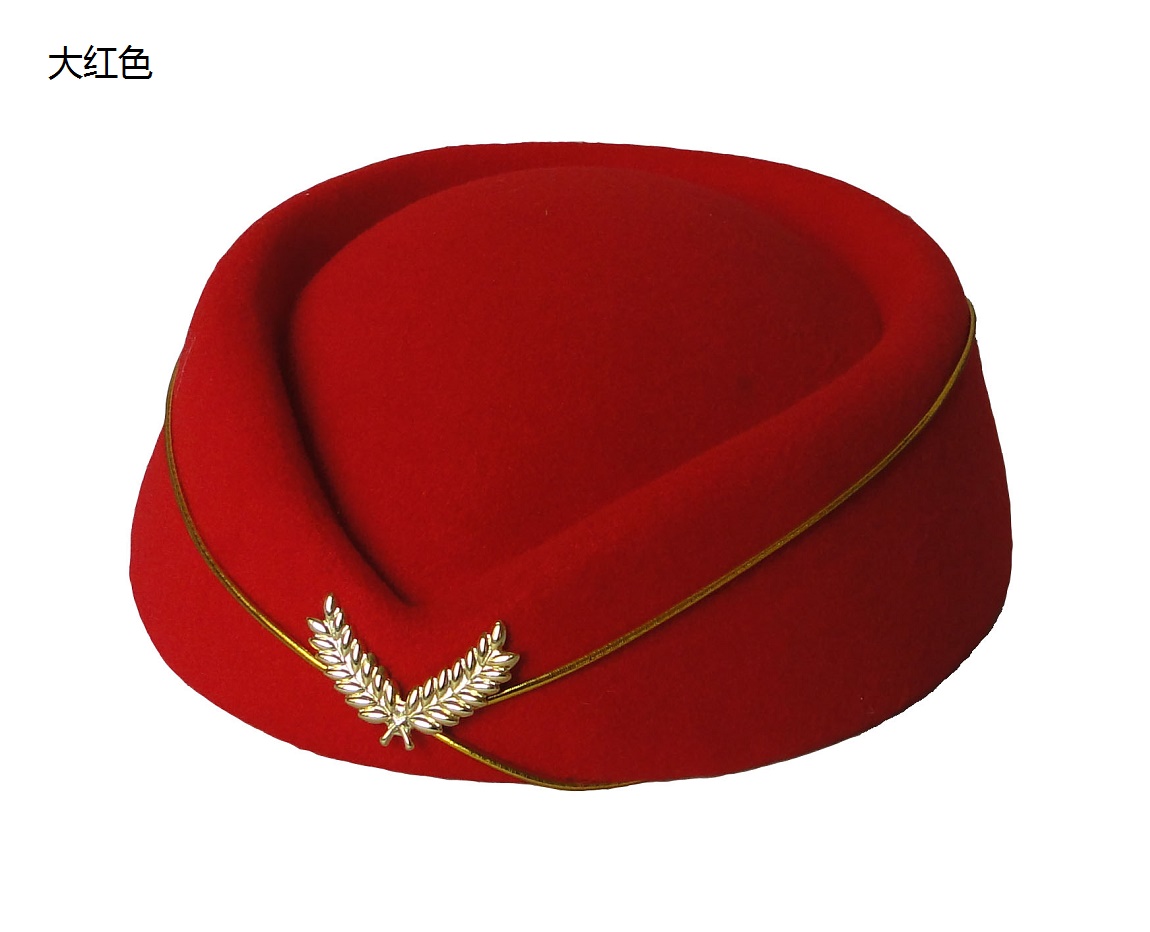 mtiny包邮送丝巾毛呢空姐礼仪帽舞台帽表演出帽制服女士贝雷帽