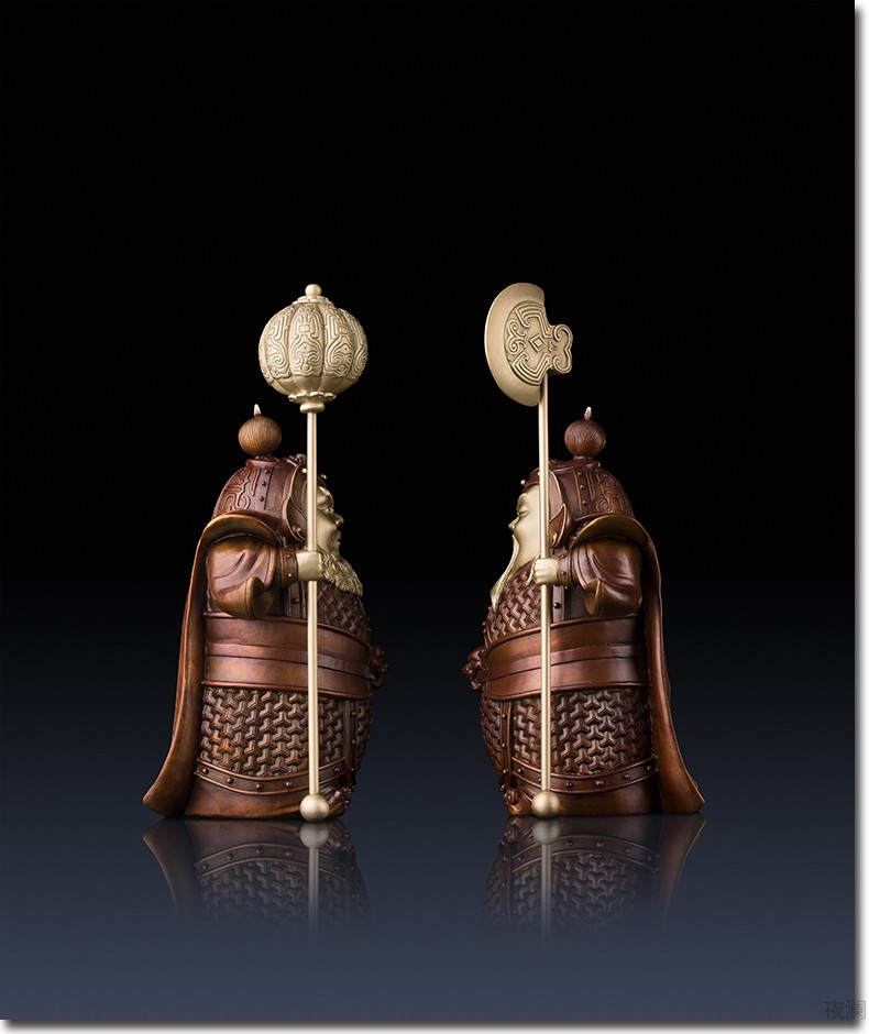 铜师傅全铜摆件哼哈二将神铜工艺品家居饰品礼品摆件预售作品付款后60