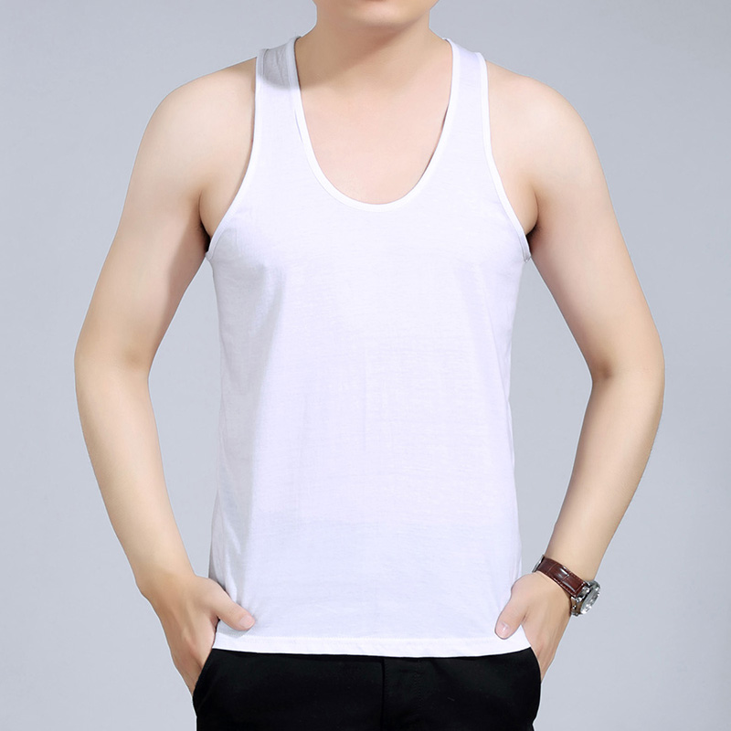 都趣排球服tb#585095110603 促销中老年人宽松背心男加肥加大纯棉吊带