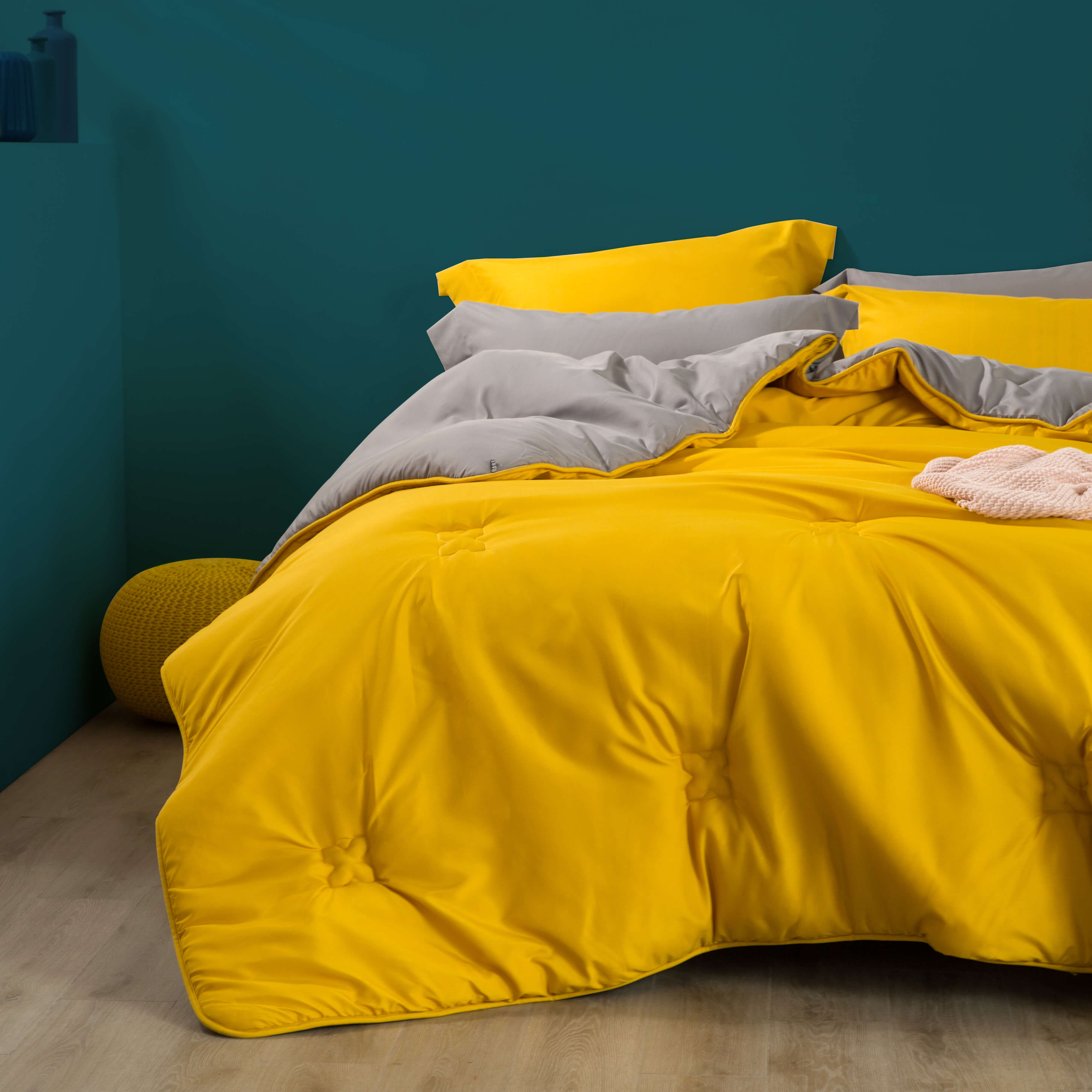 lovo乐蜗家纺罗莱出品春秋冬被子被芯撞色青春抗菌德绒单双人空调