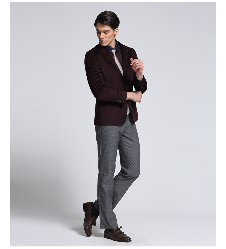 osd奥斯迪男士修身长袖小西装 2018夏季新品休闲西服男单西 百搭便西